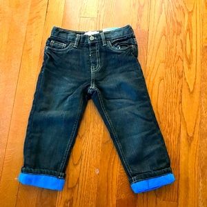 Fleece lined boys jeans